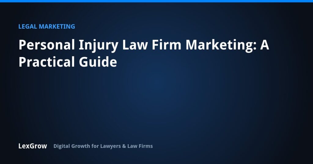Personal Injury Law Firm Marketing: A Practical Guide — LexGrow